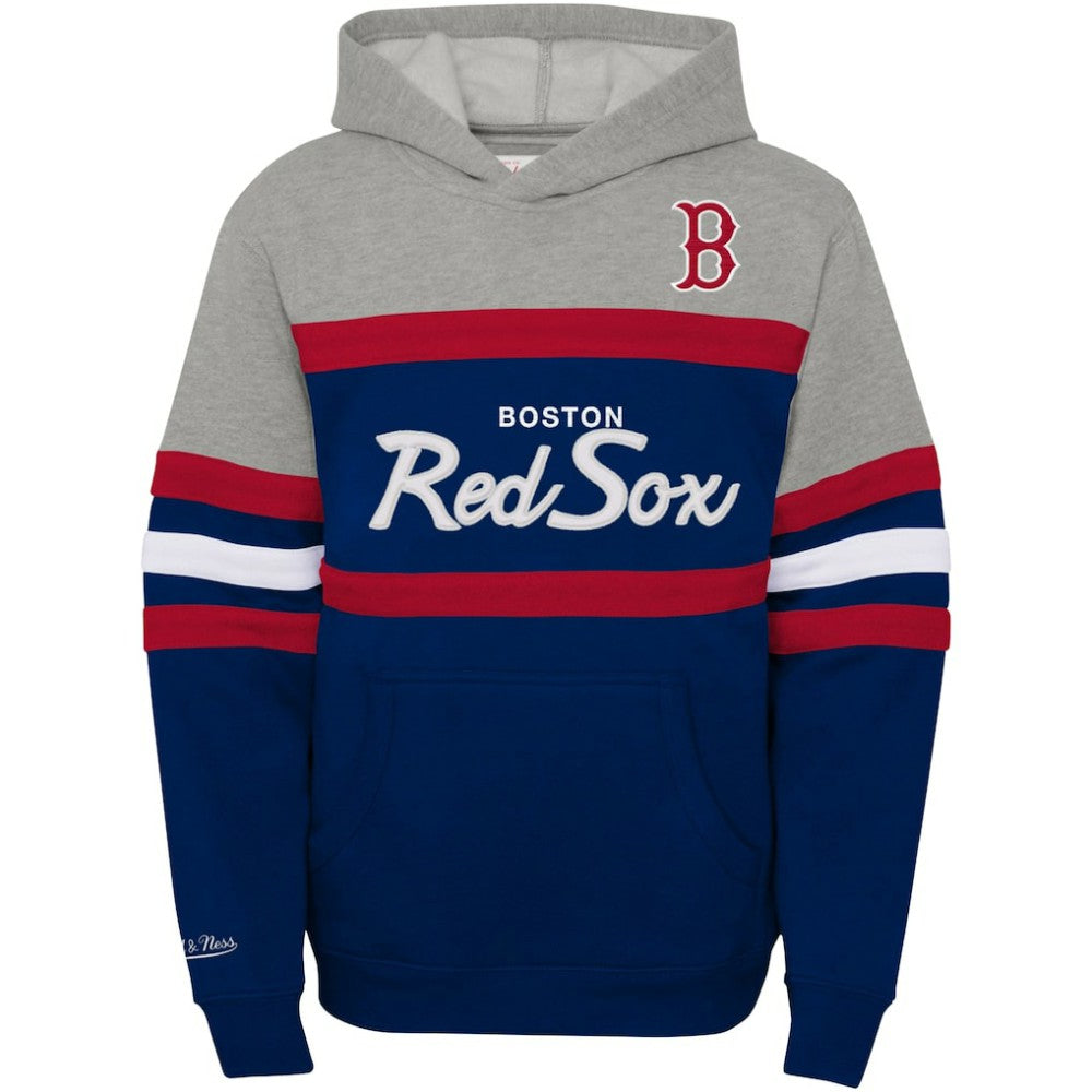 Boston Red Sox Mitchell & Ness Youth Cooperstown Collection Head Coach Pullover Hoodie | MLB New