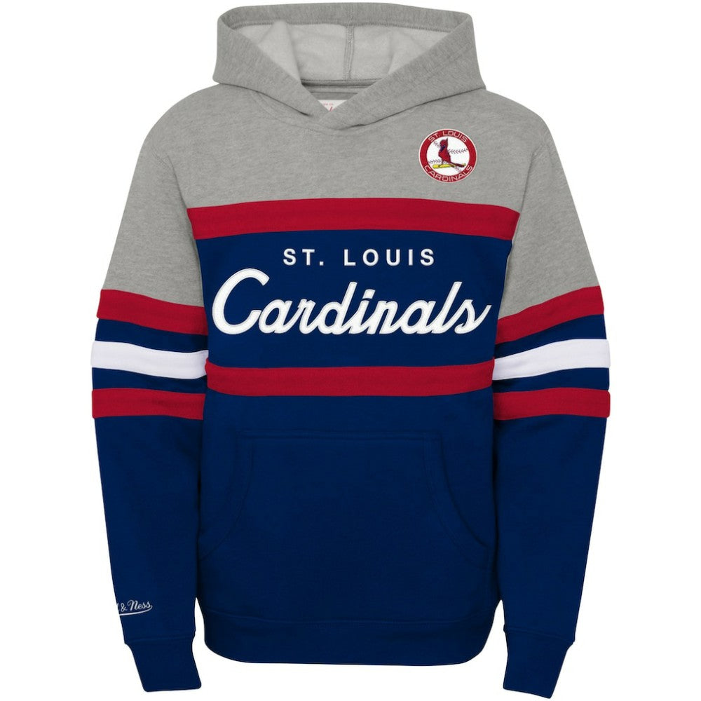 St. Louis Cardinals Mitchell & Ness Youth Cooperstown Collection Head Coach Pullover Hoodie | MLB Outlet