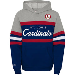 St. Louis Cardinals Mitchell & Ness Youth Cooperstown Collection Head Coach Pullover Hoodie | MLB Outlet