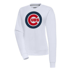 Chicago Cubs Antigua Women's Victory Chenille Pullover Sweatshirt | MLB Discount