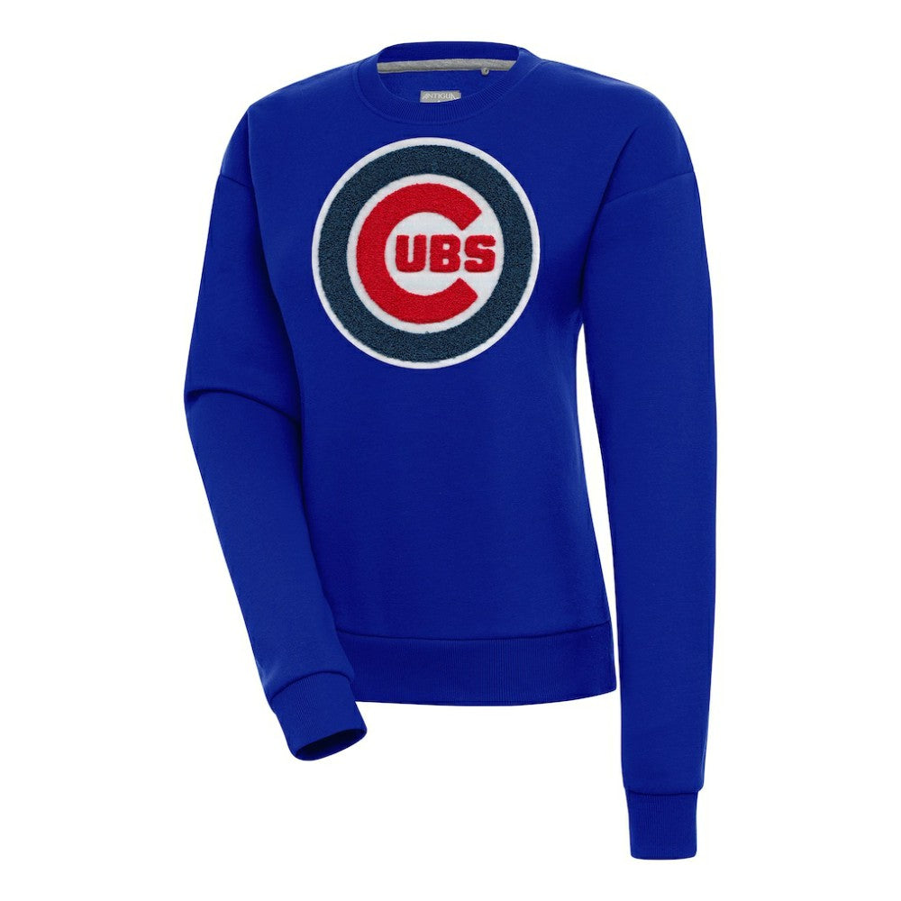 Chicago Cubs Antigua Women's Victory Chenille Pullover Sweatshirt | MLB Outlet