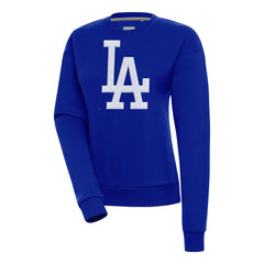 Los Angeles Dodgers Antigua Women's Victory Chenille Pullover Sweatshirt | MLB Discount