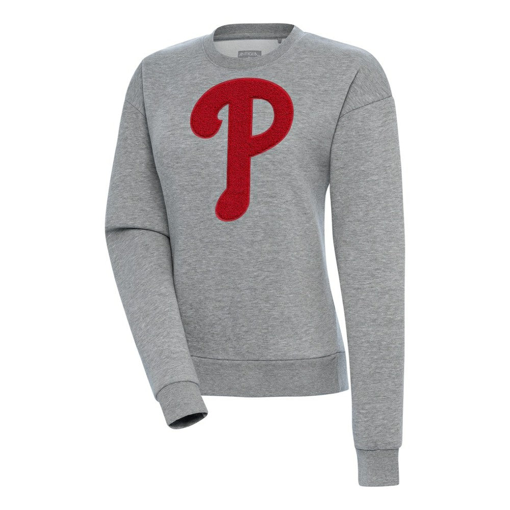 Philadelphia Phillies Antigua Women's Victory Chenille Pullover Sweatshirt | MLB New