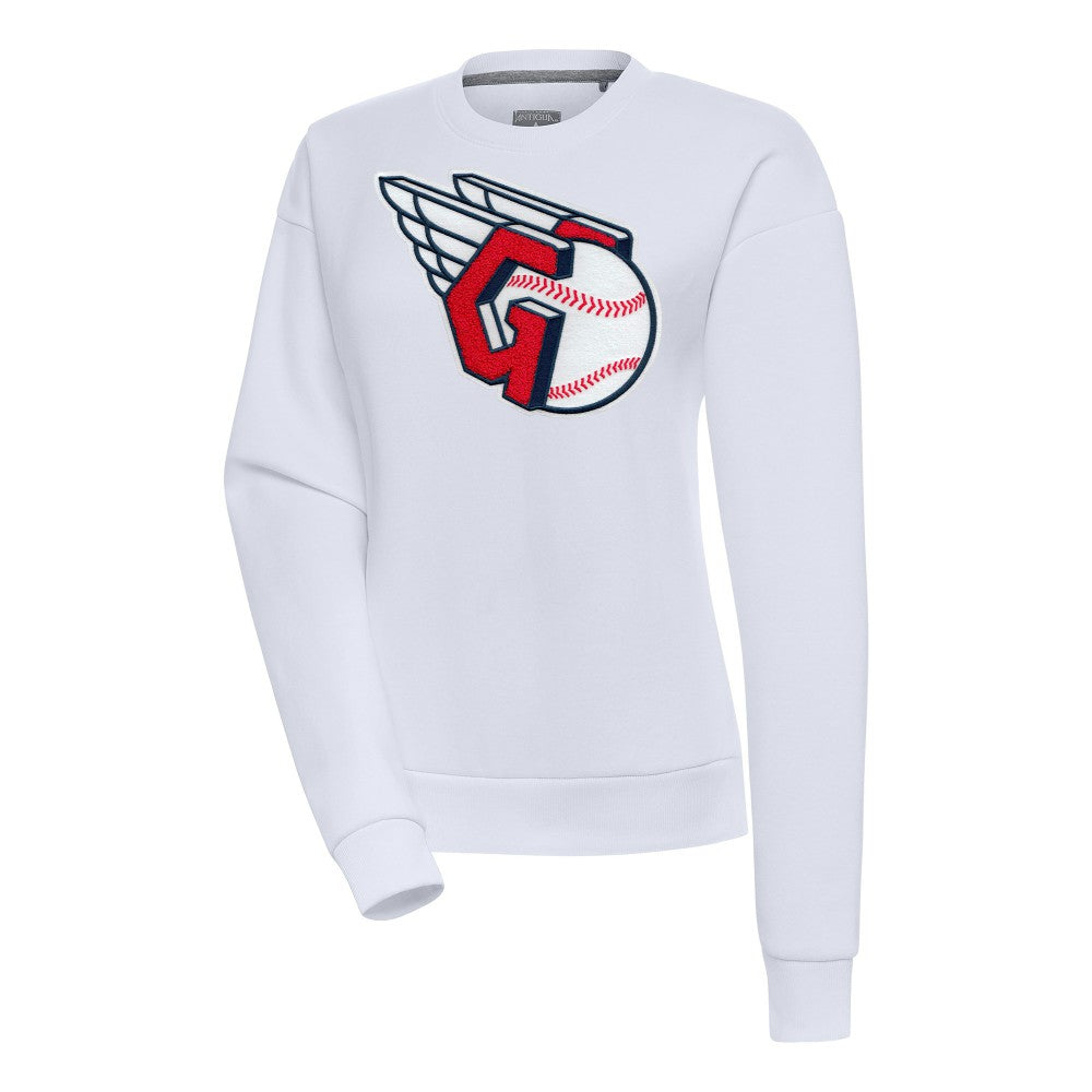 Cleveland Guardians Antigua Women's Victory Chenille Pullover Sweatshirt | MLB On Sale