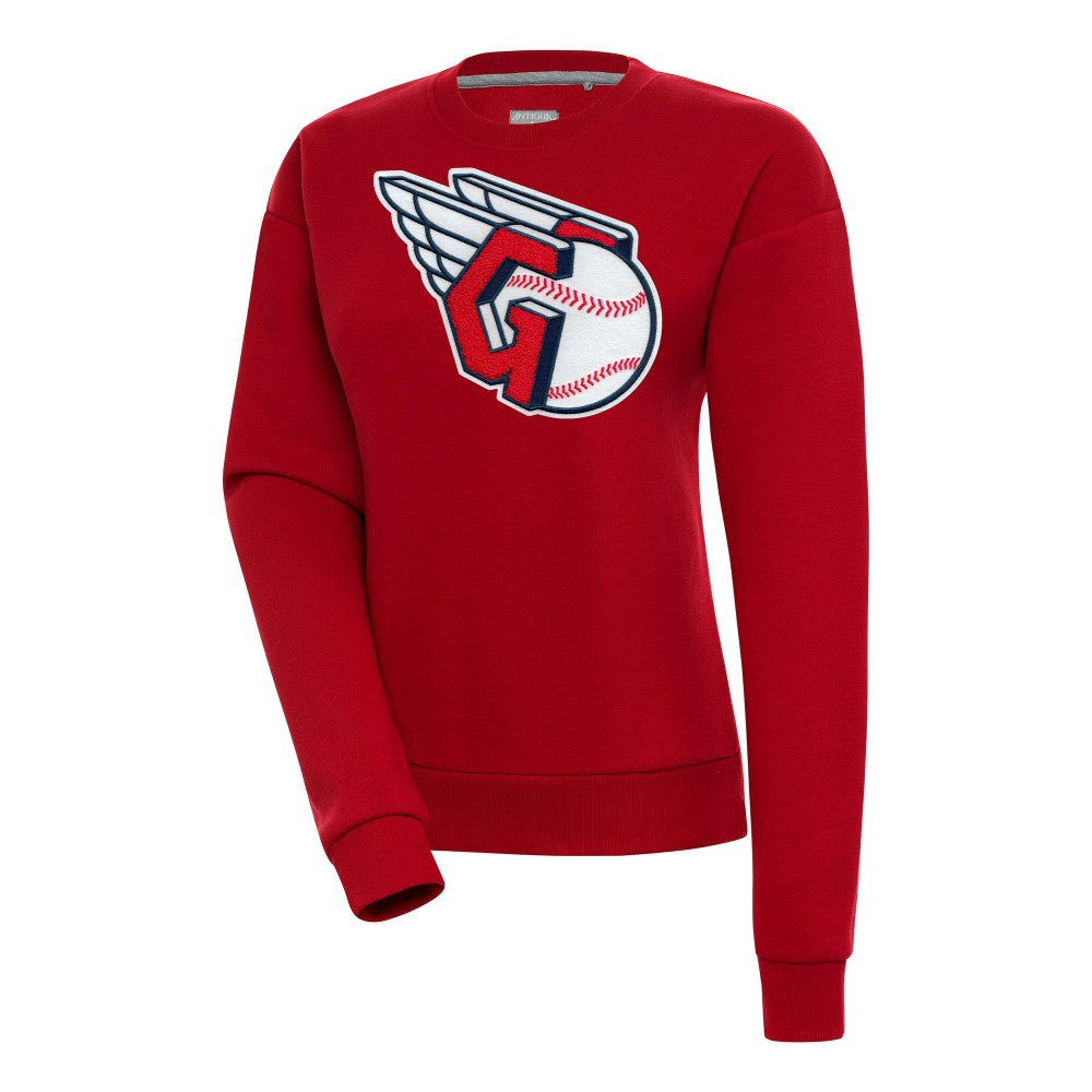 Cleveland Guardians Antigua Women's Victory Chenille Pullover Sweatshirt | MLB US