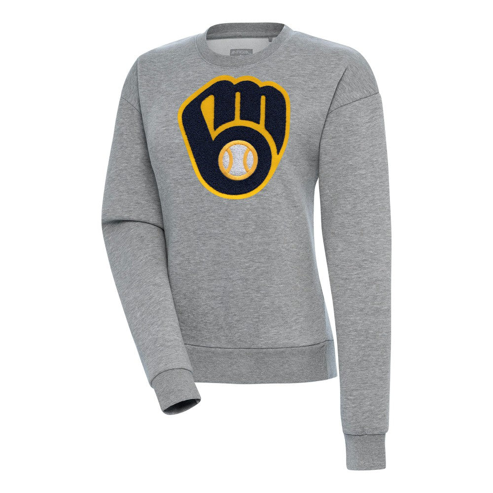 Milwaukee Brewers Antigua Women's Victory Chenille Pullover Sweatshirt | MLB Discount