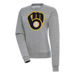 Milwaukee Brewers Antigua Women's Victory Chenille Pullover Sweatshirt | MLB Discount