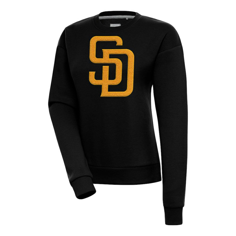 San Diego Padres Antigua Women's Victory Chenille Pullover Sweatshirt | MLB Discount