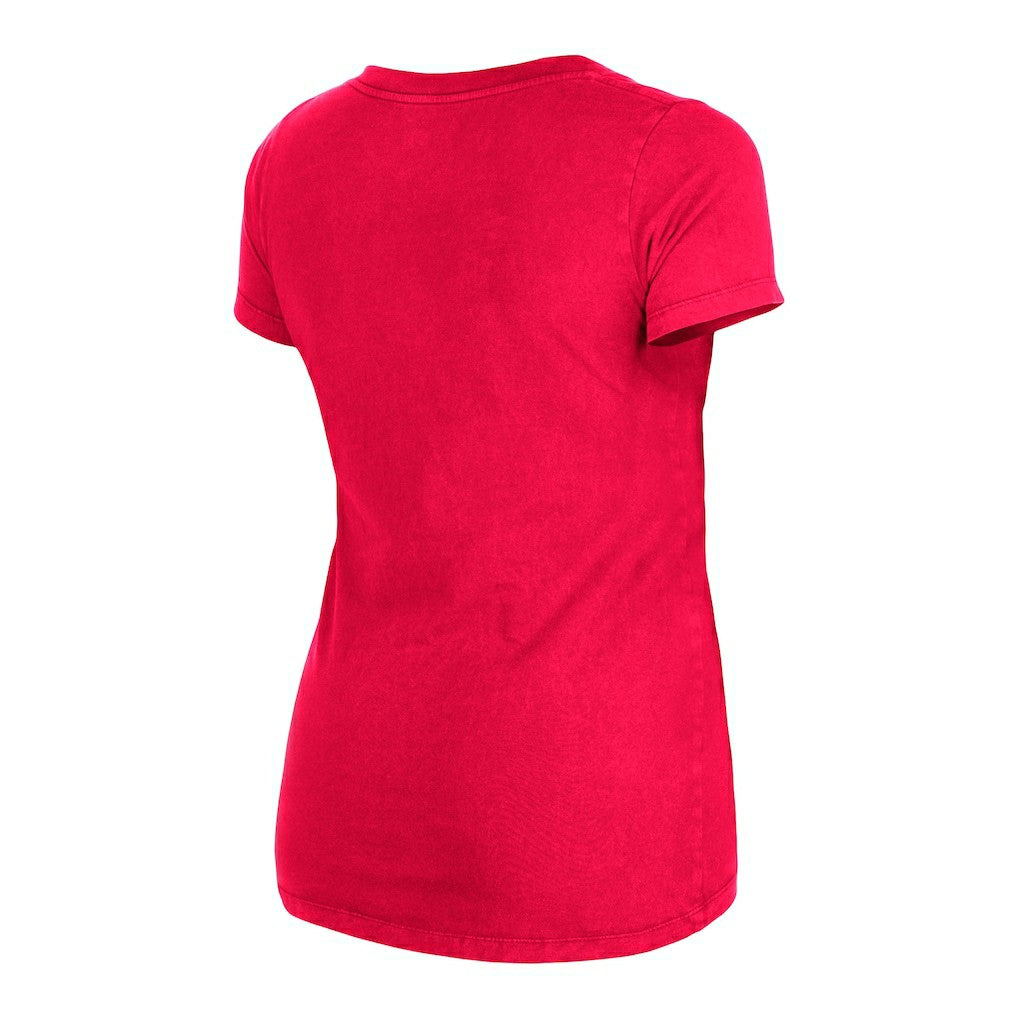 San Francisco 49ers New Era Women's Enzyme Wash Low V-Neck T-Shirt