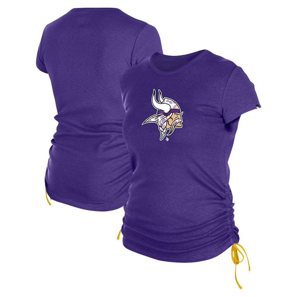 Minnesota Vikings New Era Women's Ruched Side T-Shirt