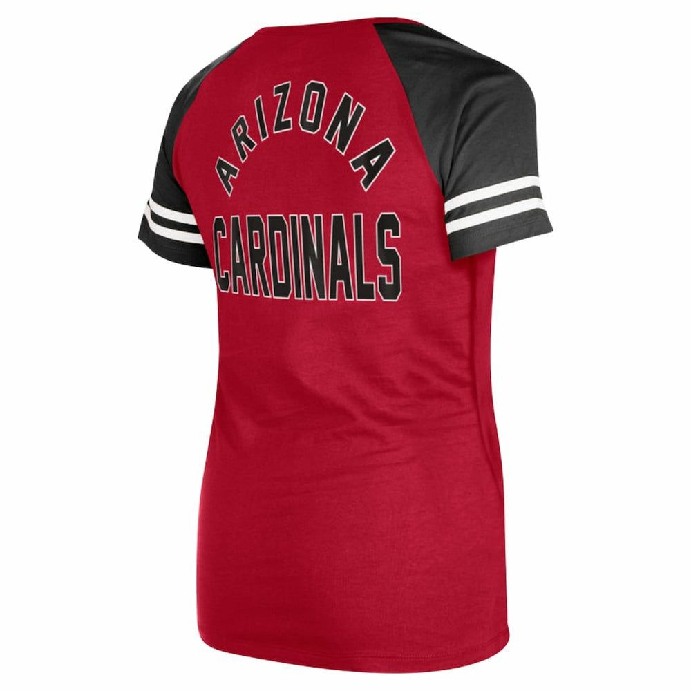 Arizona Cardinals New Era Women's Lace-Up Raglan T-Shirt