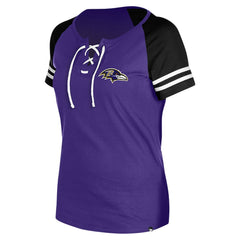 Baltimore Ravens New Era Women's Lace-Up Raglan T-Shirt