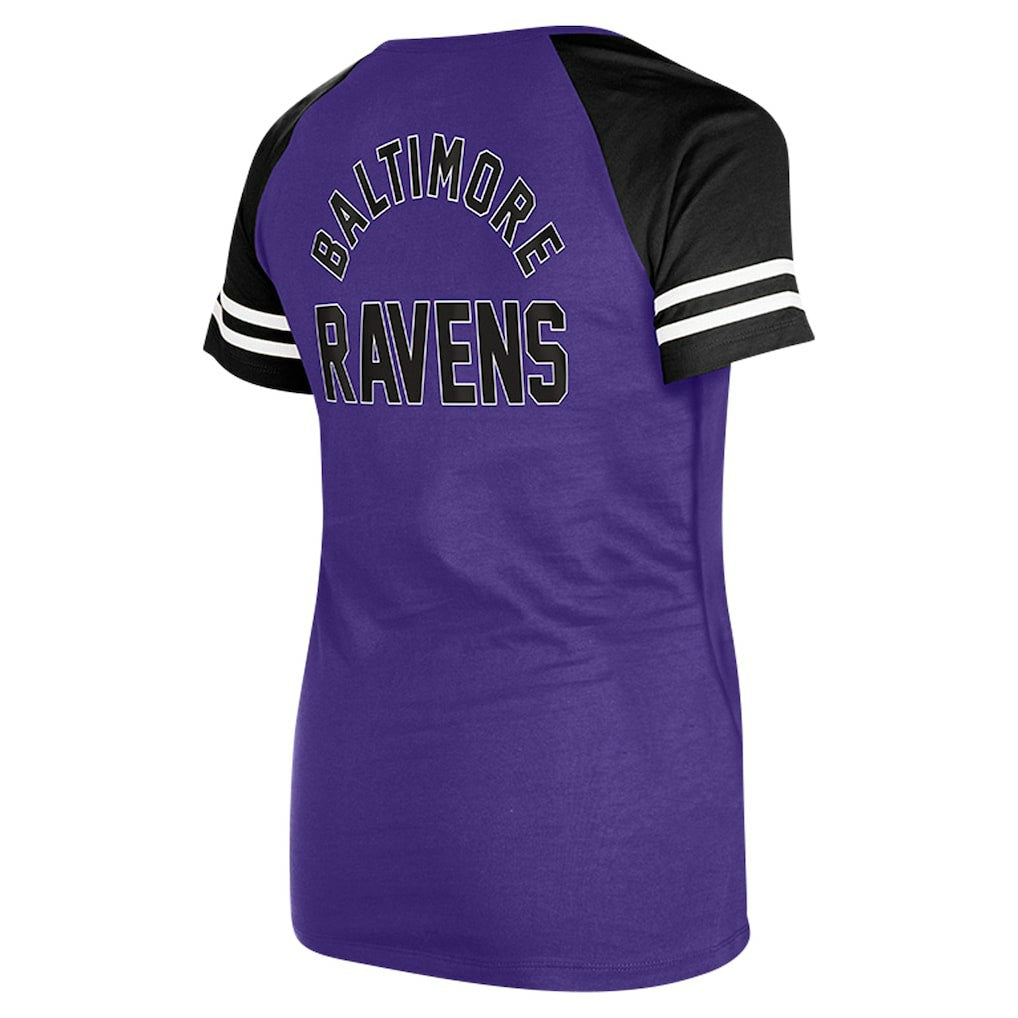 Baltimore Ravens New Era Women's Lace-Up Raglan T-Shirt