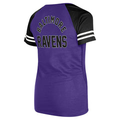Baltimore Ravens New Era Women's Lace-Up Raglan T-Shirt