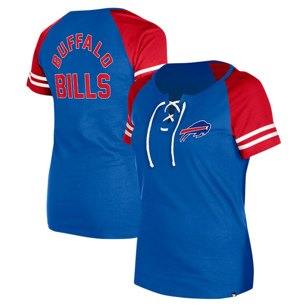 Buffalo Bills New Era Women's Lace-Up Raglan T-Shirt