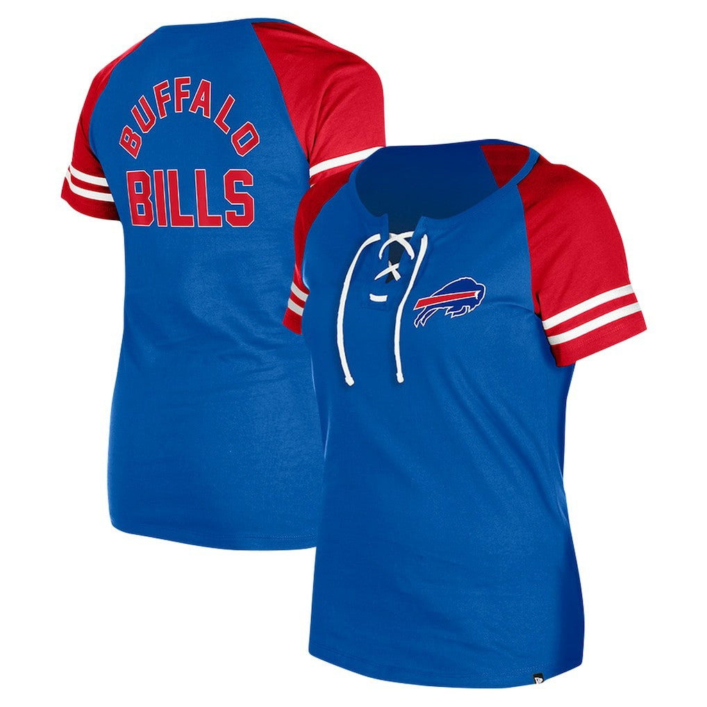 Buffalo Bills New Era Women's Lace-Up Raglan T-Shirt
