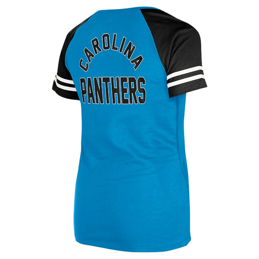 Carolina Panthers New Era Women's Lace-Up Raglan T-Shirt