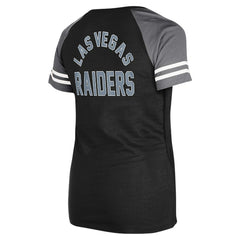 Las Vegas Raiders New Era Women's Lace-Up Raglan T-Shirt