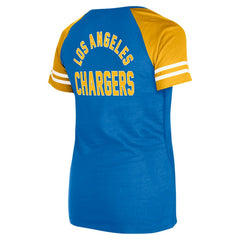 Los Angeles Chargers New Era Women's Lace-Up Raglan T-Shirt