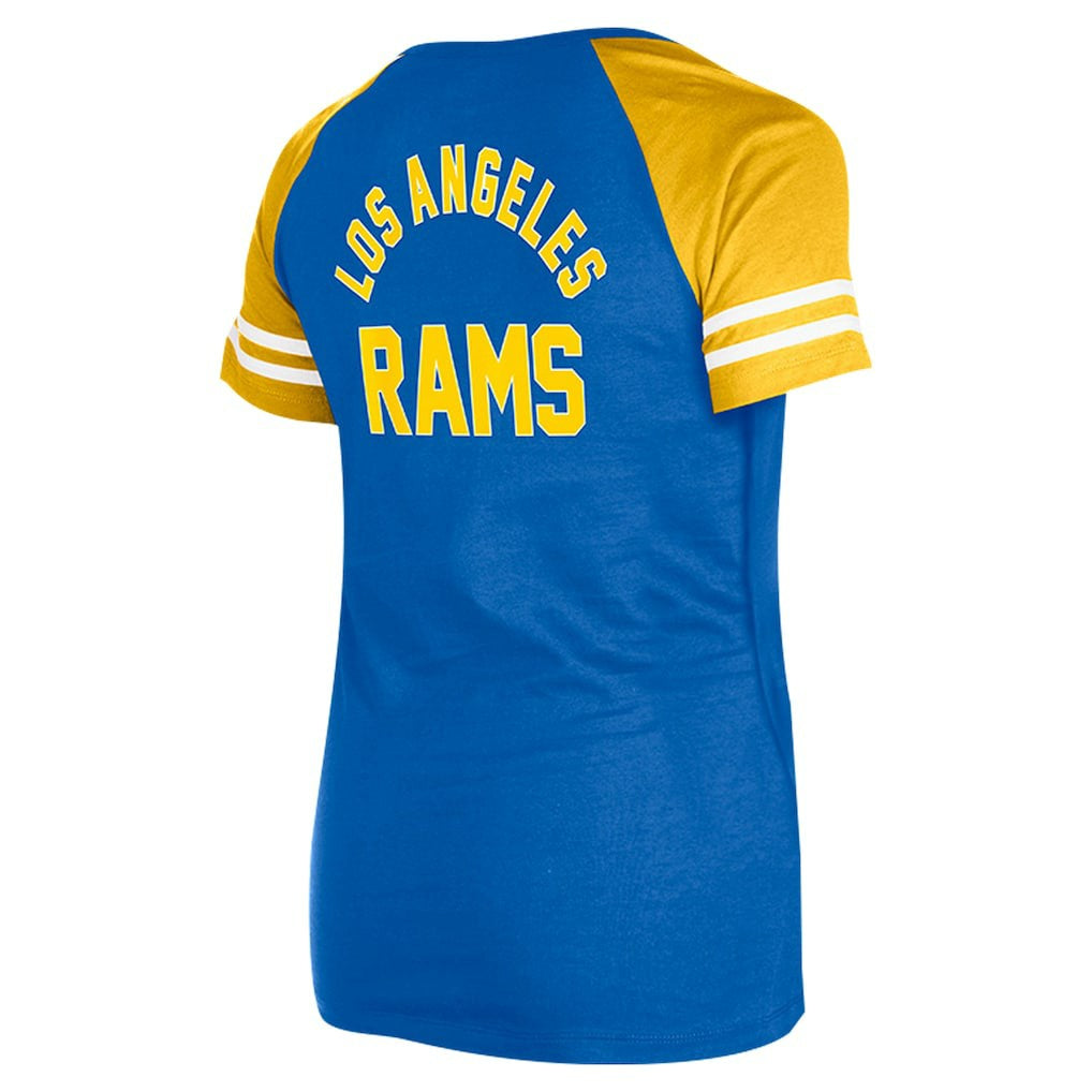 Los Angeles Rams New Era Women's Lace-Up Raglan T-Shirt