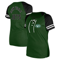 New York Jets New Era Women's Lace-Up Raglan T-Shirt