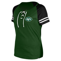 New York Jets New Era Women's Lace-Up Raglan T-Shirt