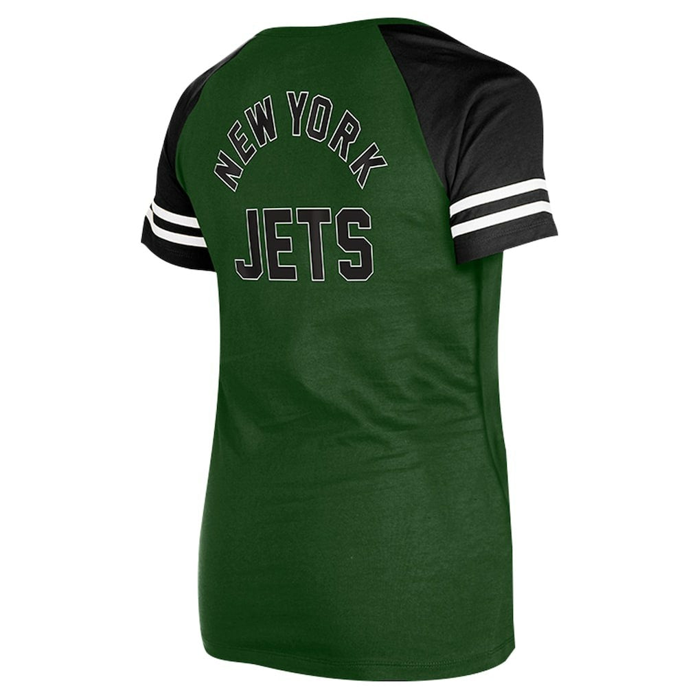 New York Jets New Era Women's Lace-Up Raglan T-Shirt