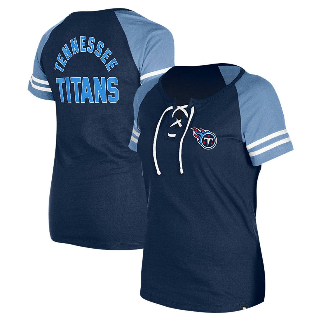 Tennessee Titans New Era Women's Lace-Up Raglan T-Shirt