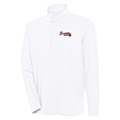 Atlanta Braves Antigua Hunk Quarter-Zip Pullover Top | MLB For sale