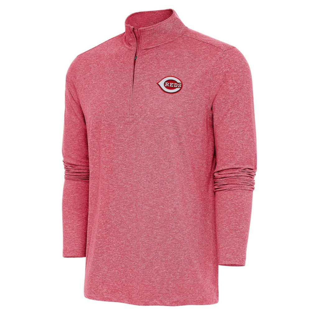 Cincinnati Reds Antigua Hunk Quarter-Zip Pullover Top | MLB For sale