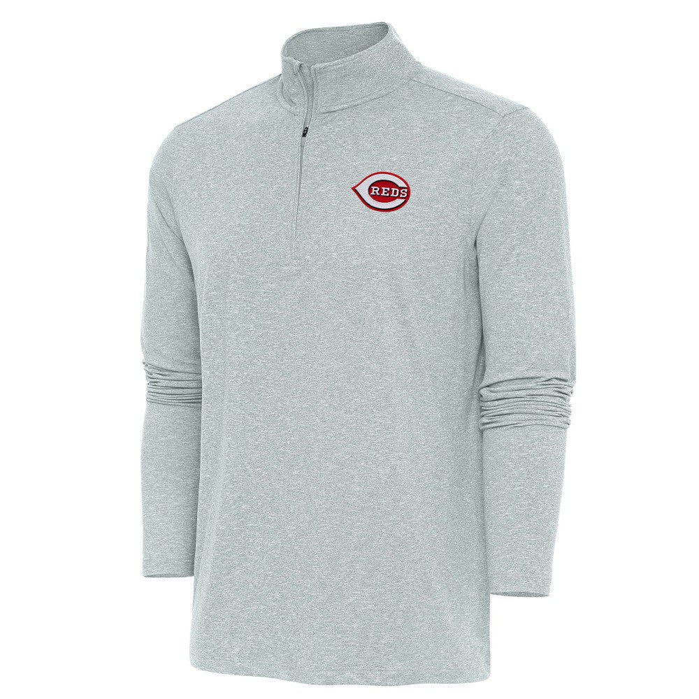 Cincinnati Reds Antigua Hunk Quarter-Zip Pullover Top | MLB Sale