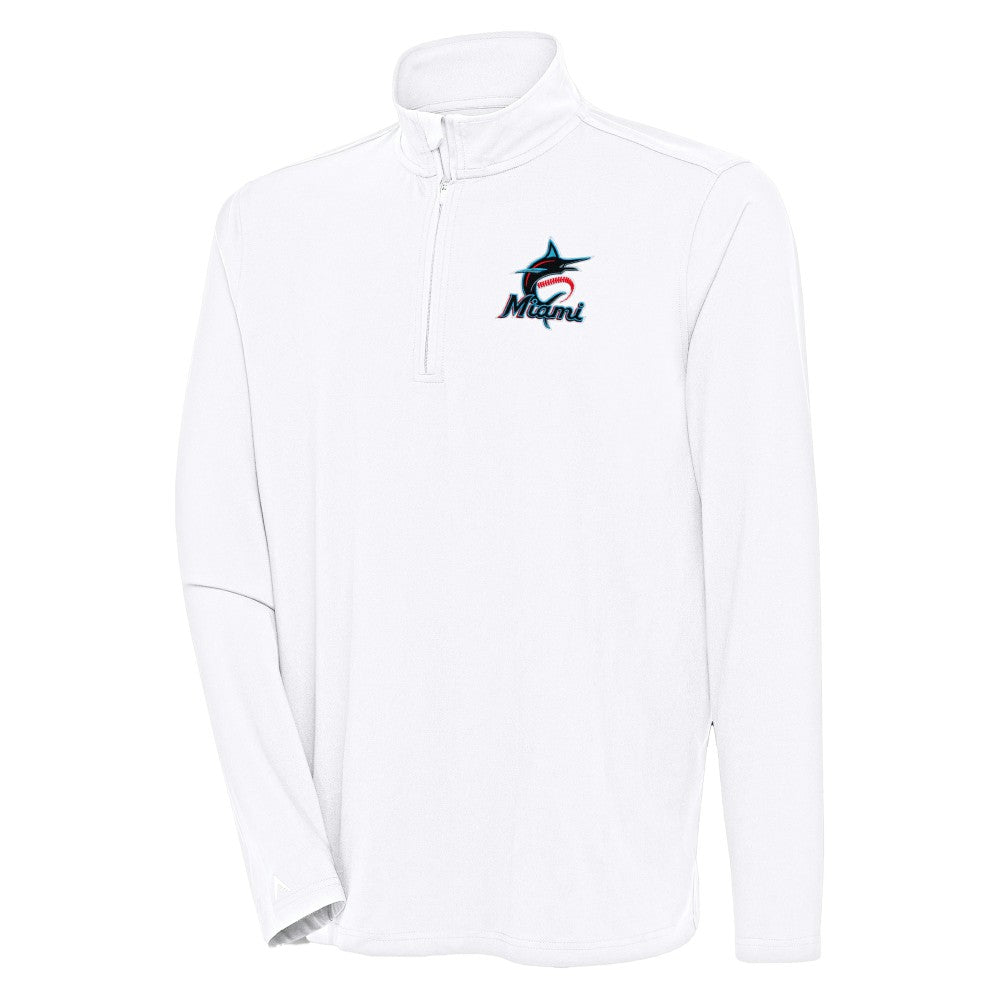 Miami Marlins Antigua Hunk Quarter-Zip Pullover Top | MLB New