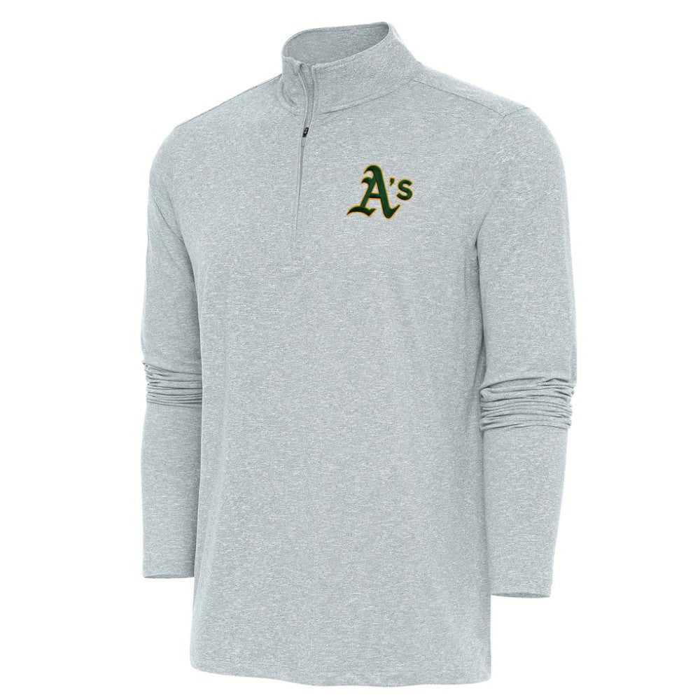 Athletics Antigua Hunk Quarter-Zip Pullover Top | MLB Online