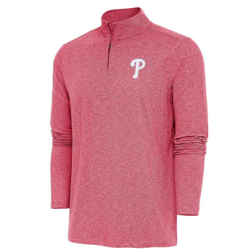 Philadelphia Phillies Antigua Hunk Quarter-Zip Pullover Top | MLB Online