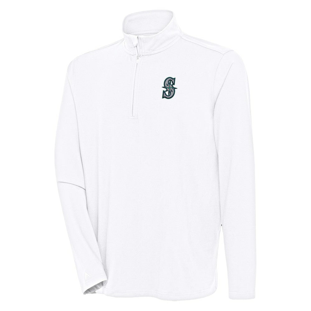 Seattle Mariners Antigua Hunk Quarter-Zip Pullover Top | MLB On Sale