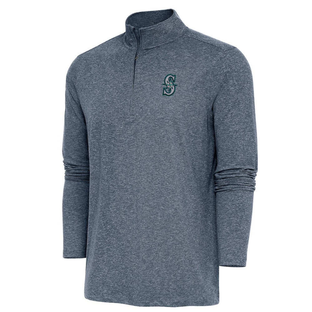 Seattle Mariners Antigua Hunk Quarter-Zip Pullover Top | MLB US