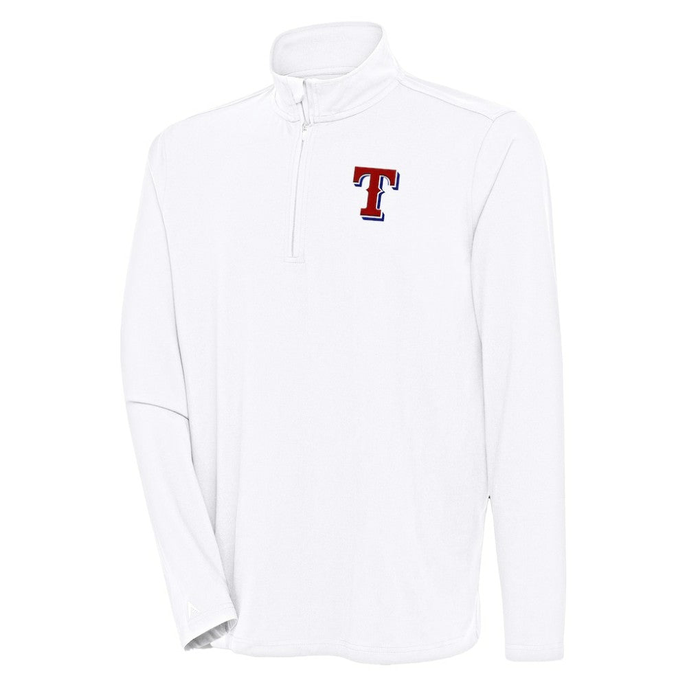 Texas Rangers Antigua Hunk Quarter-Zip Pullover Top | MLB Online