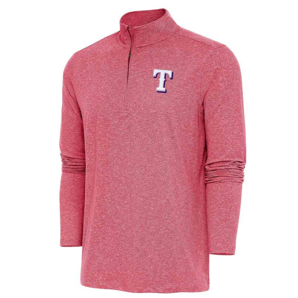 Texas Rangers Antigua Hunk Quarter-Zip Pullover Top | MLB Shop