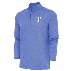 Texas Rangers Antigua Hunk Quarter-Zip Pullover Top | MLB Outlet