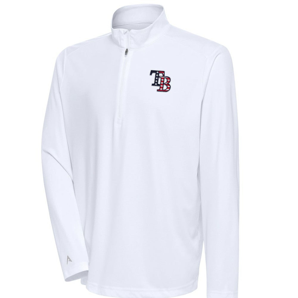 Tampa Bay Rays Antigua Patriotic Tribute Quarter-Zip Pullover Top | MLB US