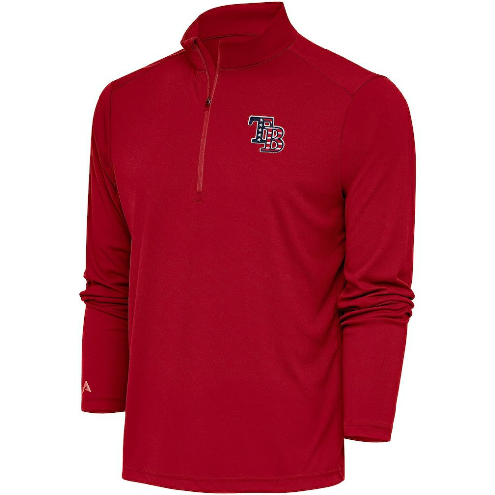 Tampa Bay Rays Antigua Patriotic Tribute Quarter-Zip Pullover Top | MLB Online
