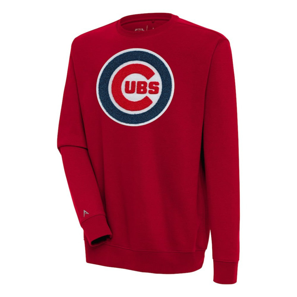 Chicago Cubs Antigua Victory Crewneck Chenille Pullover Sweatshirt | MLB New