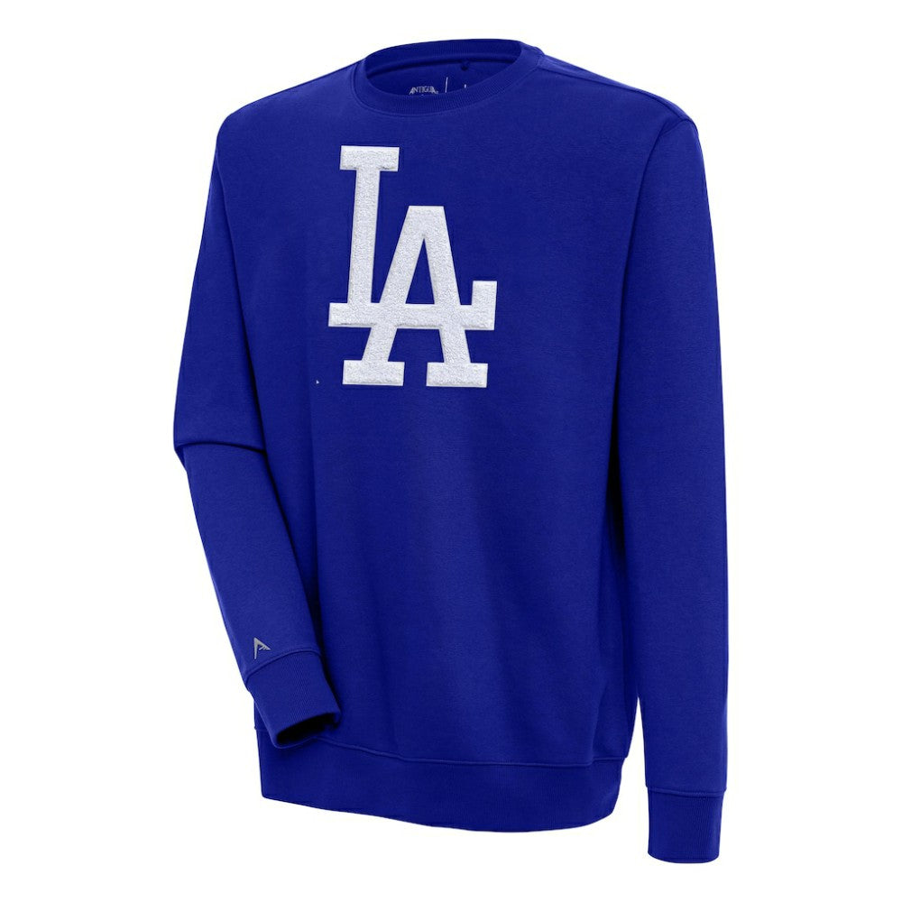 Los Angeles Dodgers Antigua Victory Crewneck Chenille Pullover Sweatshirt | MLB Sale