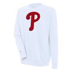 Philadelphia Phillies Antigua Victory Crewneck Chenille Pullover Sweatshirt | MLB US