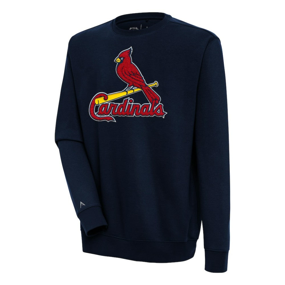 St. Louis Cardinals Antigua Victory Crewneck Chenille Pullover Sweatshirt | MLB Outlet