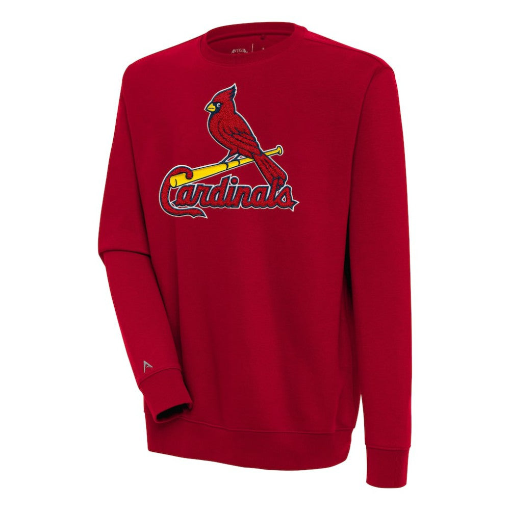 St. Louis Cardinals Antigua Victory Crewneck Chenille Pullover Sweatshirt | MLB US