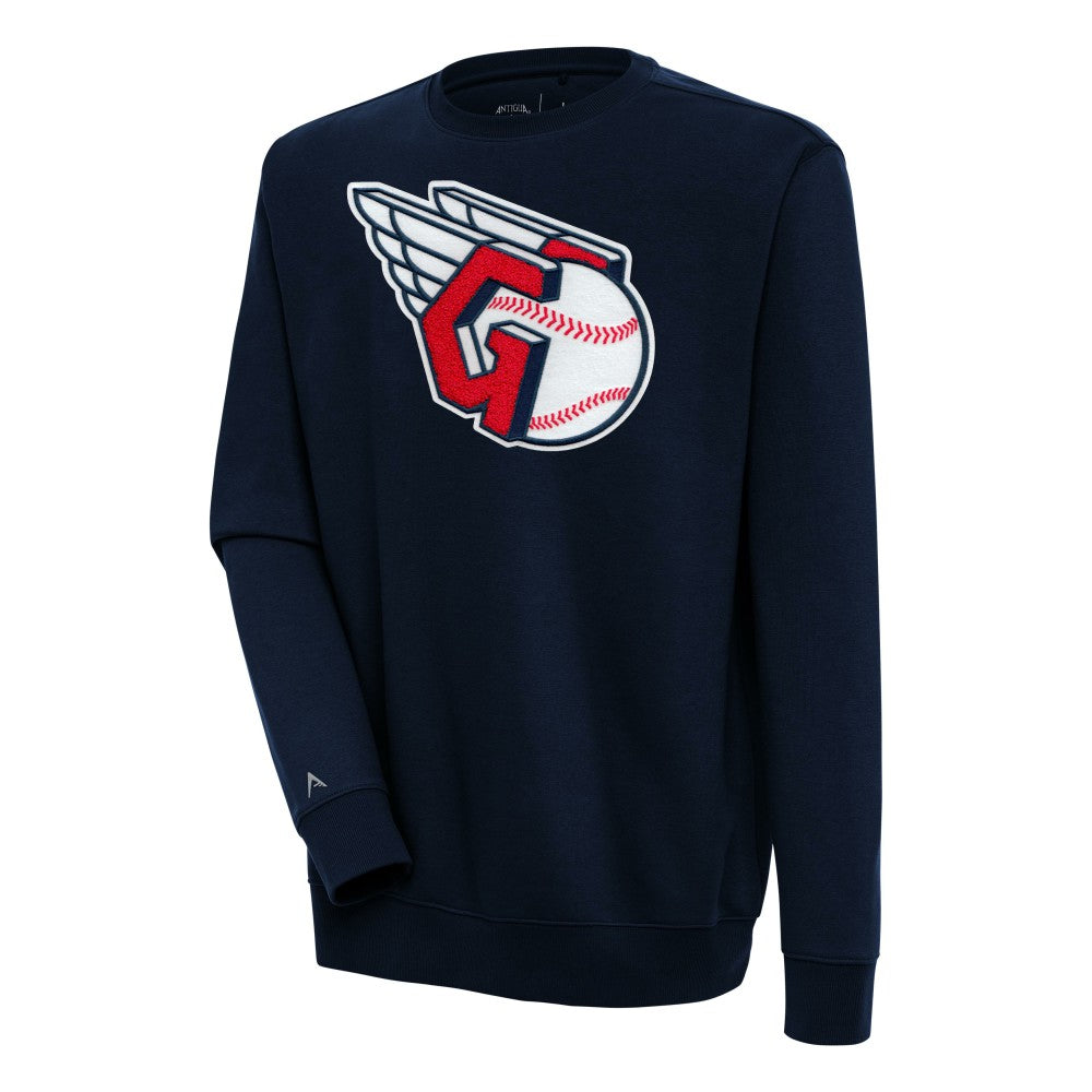 Cleveland Guardians Antigua Victory Crewneck Chenille Pullover Sweatshirt | MLB Sale