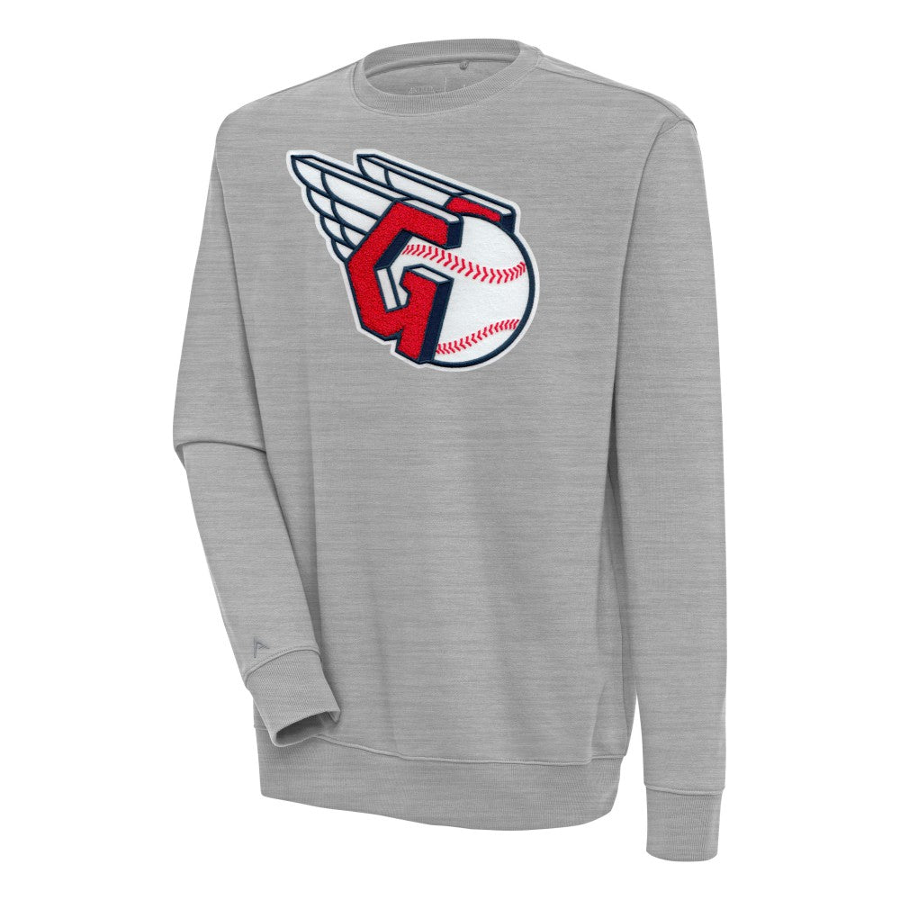 Cleveland Guardians Antigua Victory Crewneck Chenille Pullover Sweatshirt | MLB Discount