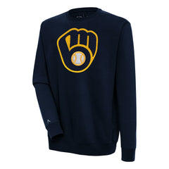 Milwaukee Brewers Antigua Victory Crewneck Chenille Pullover Sweatshirt | MLB On Sale