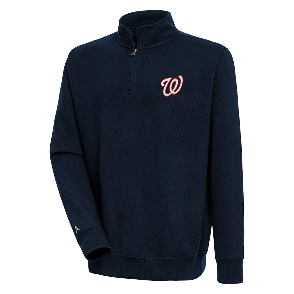 Washington Nationals Antigua Victory Quarter-Zip Pullover Top | MLB Discount